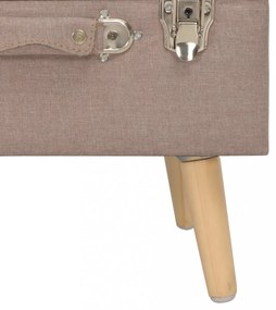 barna kárpitozott tárolóülőke 40 cm