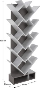 Polcrendszer, szürke/fehér, VEVEY