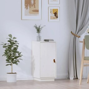 Fehér tömör fenyőfa tálalószekrény 34 x 40 x 75 cm