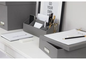 Oskar szürke irattartó doboz címkével, A4 - Bigso Box of Sweden