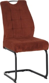 Étkezőszék, terrakotta/fekete, KELMA