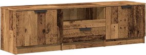 vidaXL TV szekrény Régi fa 140x35x40 cm Gépelt fa