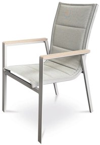 Autronic kerti szék, alumínium, textil, szürke, AZ C-S1110 GREY