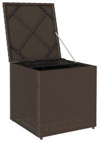 kültéri tároló doboz Barna és krém Rattan Közepes Tárolás