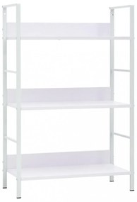 3 szintes fehér szerelt fa könyvespolc 60 x 27,6 x 90,5 cm