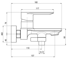 RAV Slezák NL154.5CMAT - Kádcsaptelep NIL matt fekete