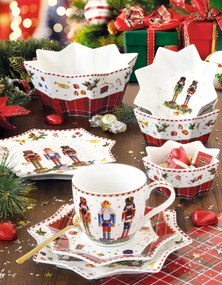 Vintage Nutcracker porcelán eszpresszó csésze+alj, 100ml, 2 személyes, díszdobozban