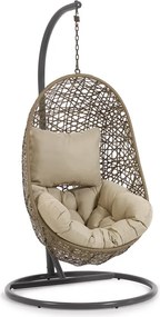 Bézs műrattan kerti függőfotel Florina – Kave Home