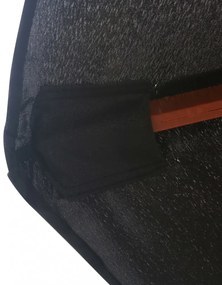 fekete kültéri napernyő farúddal 350 cm