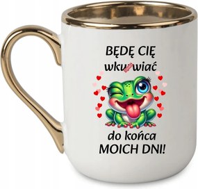 Elegáns bögre Napjaim végéig békával 330 Fehér