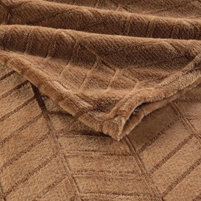 Barna mikroflanel ágytakaró 180x220 cm Arya – douceur d'intérieur