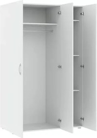 BASIC ruhásszekrény 110 cm, fehér, 3 ajtós – raktárról
