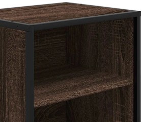 éjjeliszekrények 2 db barna tölgy 40x31x50 cm műfából és fémből
