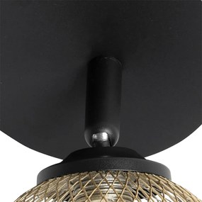 Spotlámpa fekete arannyal 2-lámpás - Athens Wire