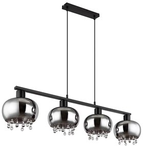 Globo 15839-4H - Csillár zsinóron CORRY 4xE27/9W/230V fekete