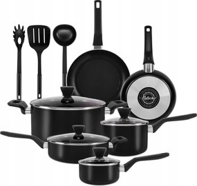 Edény És Serpenyő Szett Konyhai Eszközök Fazék Serpenyő Fedő 13 Db-os