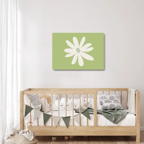 Üveg kép - Hippik, zöld virágok N⁰2 (70x50 cm)