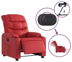 piros műbőr elektromos dönthető fotel