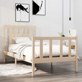 Single tömör fa ágykeret 90 x 190 cm