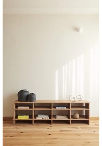 Natúr színű TV-állvány tölgyfa dekorral 180x50x40 cm Inari – Teulat