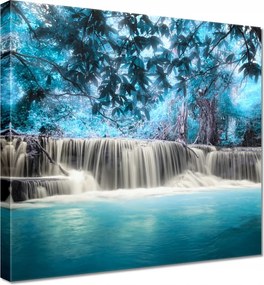 Vászonkép 70x70 Kék vízesés
