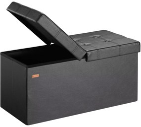Deuba Tárolópad felnyitható fedéllel 76x38x38 cm - fekete