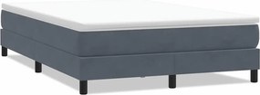vidaXL sötétszürke bársony rugós ágy matrac nélkül 160x210 cm