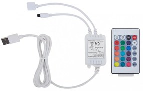 szürke LED-es műbőr ágykeret 120 x 200 cm