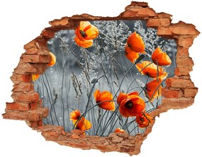 3d fali matrica lyuk a falban Vadvirágok pipacsok nd-c-102051759