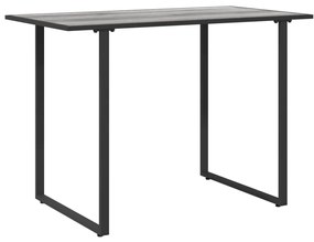 Kerti asztal szürke 100x55x70 cm DPC és acél