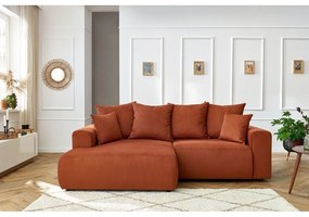 Narancssárga bársony sarokkanapé Enjoy – Bobochic Paris