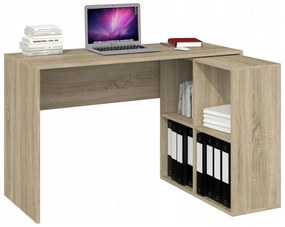 Íróasztal / számítógép + sarokpolc - Holzmeister - 120 cm - sonoma tölgy