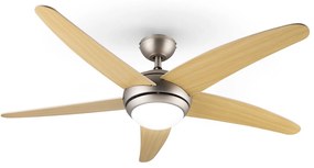 Bolero, 55W, mennyezeti ventilátor lámpával, 134cm, juharfa karok, távirányító