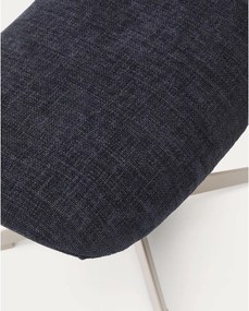 Sötétkék zsenília lábtartó Teryl – Kave Home