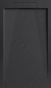 AREZZO design STONE pala hatású öntött márvány zuhanytálca, 120x90 cm-es, fekete (2 doboz)