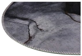 Fekete-fehér mosható kerek szőnyeg ø 120 cm – Vitaus