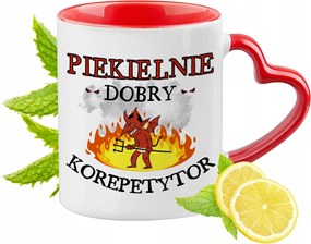 Piros, szív alakú füllel ajándékba