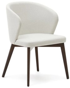 Krémszínű kárpitozott étkezőfotel Darice – Kave Home