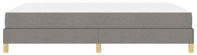 Boxrugós ágy Taupe és Barna 140 x 200 cm Textil és mérnöki fa
