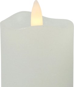 LED oszlopos gyertya LYON 8 cm fehér, szett 2 db