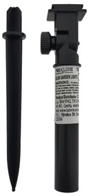 RGB LED napelemes lámpa 10xLED/1,2V 300 mAh IP44 fekete