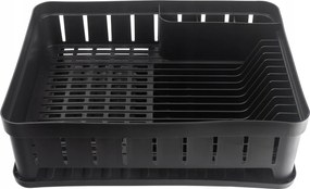 Egyszintes Evőeszközszárító Csepegtetővel, Fekete