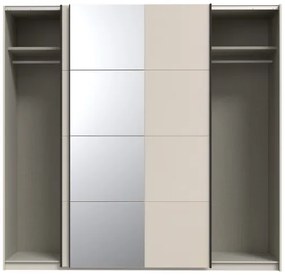 ODEN gardróbszekrény tükörrel 220x210 cm bézs