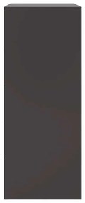 fekete acél magasszekrény 67x39x95 cm