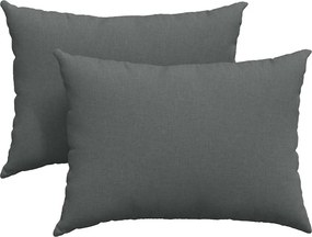 vidaXL Kanapé párnák 2 pcs Sötétszürke 70 x 50 cm szövet