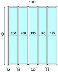 Fürdőkádparaván Rea Idea 120 cm