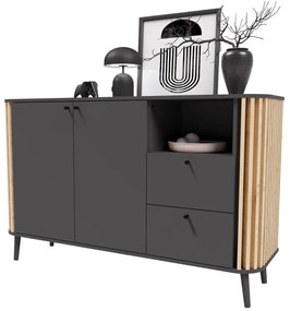 Pure fiókos szekrény kézműves tölgy/szürke