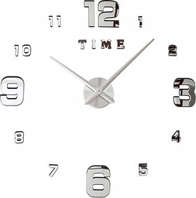 Verk 27062 Designer 3D öntapadós óra 130 cm ezüst