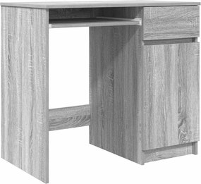 vidaXL szürke sonoma színű szerelt fa íróasztal 86x49x76 cm