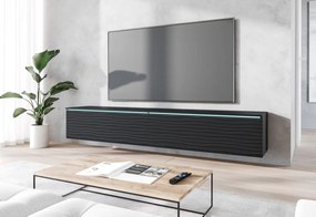 MENDES D 5 TV asztal, 180x30x33, fekete/fala, LED nélkül